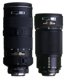 Größenvergleich comparison 80-200 Nikon Nikkor AF-S AFS