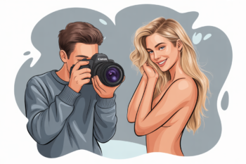 Fotograf mit Model
