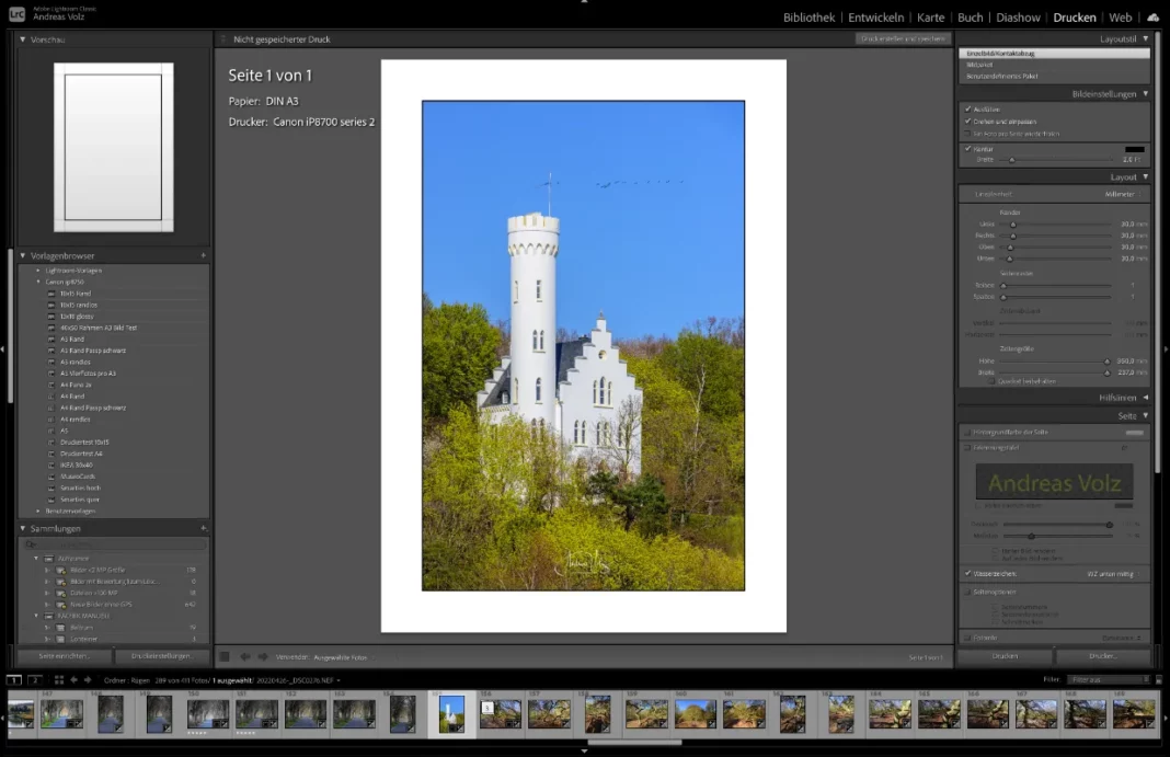 Drucken mit Lightroom Druckmodul