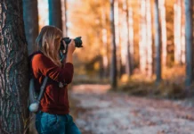 Fotografin, aus der Hand fotografieren