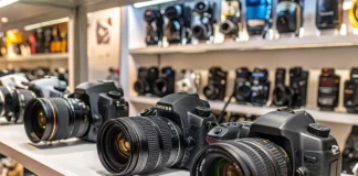 Kameras im Fotogeschäft