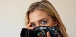 Warum KI die klassische Fotografie so bald nicht ersetzen wird KI 1 Blonde Frau mit Kamera