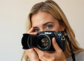 KI 1 Blonde Frau mit Kamera