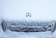 Bildbewertung Mercedes im Schnee