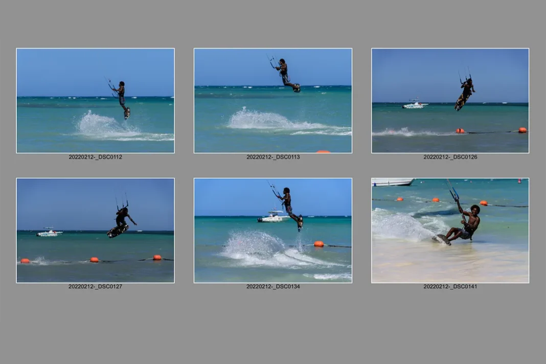 Serienaufnahme Surfer