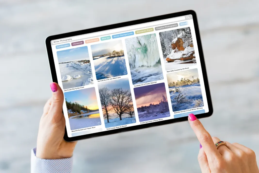 Webgalerie auf einem iPad
