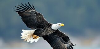 Weißkopfseeadler im Flug